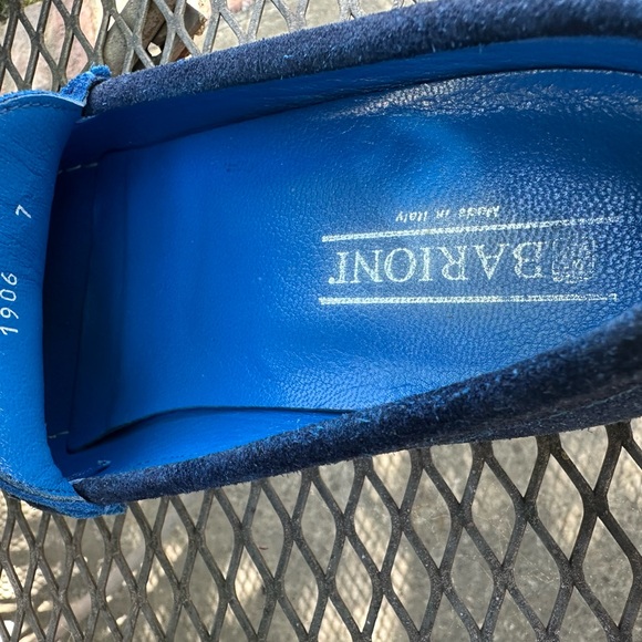 Barioni Blue Loafers Slip-Ons Elegant Design - Picture 4 of 4